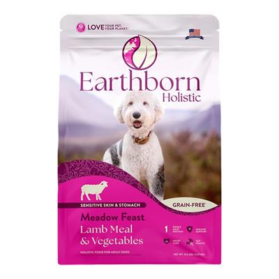 Earthborn Holistic Meadow Feast Grain-Free Dry Dog Food Lamb Meal & Vegetables 12.5lb