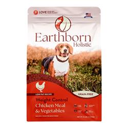Earthborn Holistic Weight Control Grain-Free Dry Dog Food Chicken Meal & Vegetables 25lb