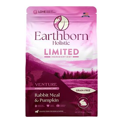 Earthborn Holistic Venture Limited Ingredient Diet Grain-Free Dry Dog Food Rabbit Meal & Pumpkin 25lb