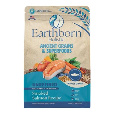 Earthborn Holistic Unrefined Ancient Grains & Superfoods Dry Dog Food Smoked Salmon 4lb