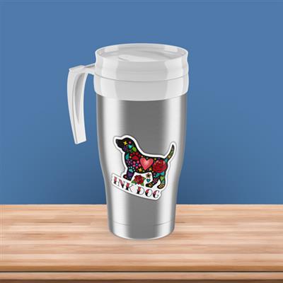 Ink /Tattoo Dog -  3" Sticker