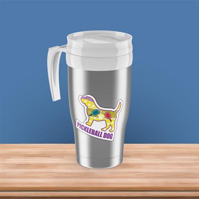 Pickleball Dog -  3" Sticker