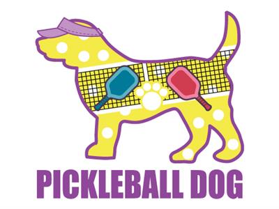 Pickleball Dog -  3" Sticker