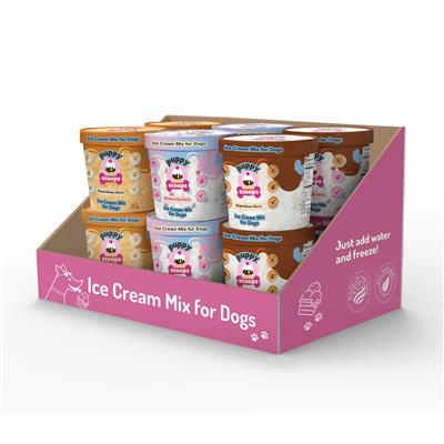 Display Case of 12 Assorted Puppy Scoops Ice Cream Mixes