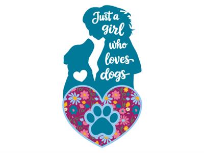Just a girl who loves dogs -  3" Sticker