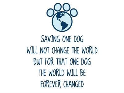 Saving One Dog… -  3" Sticker