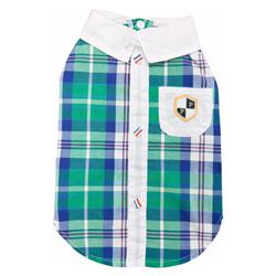 Plaid Royal Camp Shirt - Blue