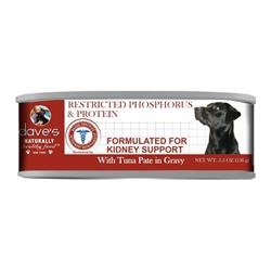 Dave's Pet Food Dog Restricted Phosphorus & Protein Diet Tuna Pate In Gravy 5.5oz. (Case of 24)