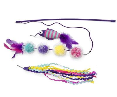 ThoozyPet Sea Life Interchangeable Teaser Cat Toy