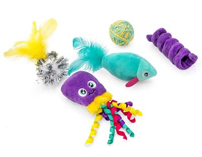 ThoozyPet Sea Life Cat Toy 5pk