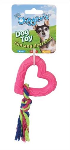 Digger's TPR Heart and Rope Toy