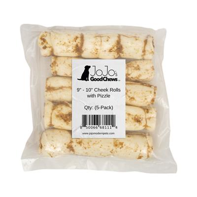 9"-10" Bully Dusted Beef Cheek Rolls Dog Chews (5/Bag)