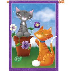 28 in. Flag - Playful Kitties