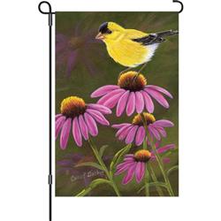 12 in. Flag - Goldfinch on Cone