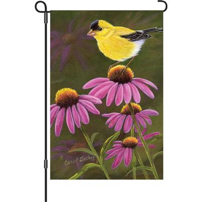 12 in. Flag - Goldfinch on Cone