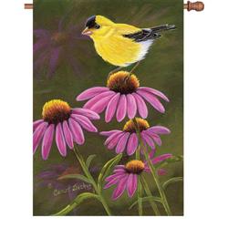 28 in. Flag - Goldfinch on Cone