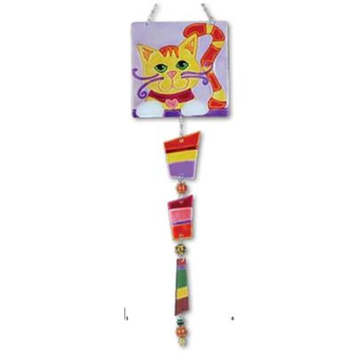 Glass Sun Catcher Mobile - Kitty
