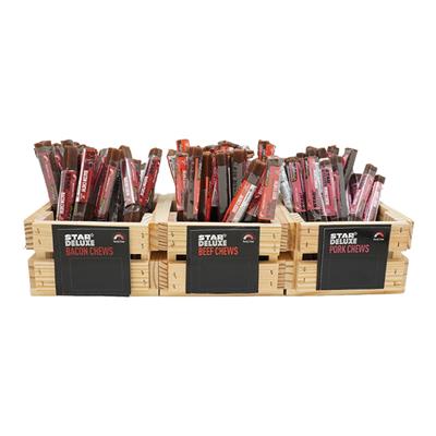 Etta Says Dog Premium Crunchy Star Deluxe Chew Starter Kit With Display - 120 Pieces