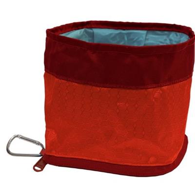 Kurgo Packable Zippy Bowl - RED