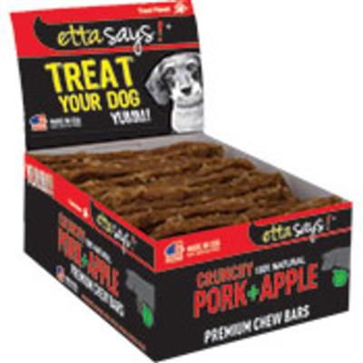 Etta Says Dog Premium Crunchy Chew Pork Bars - 12 Count