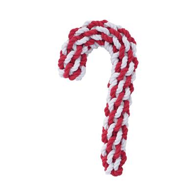 Candy Cane Braided Rope Toy - 11“