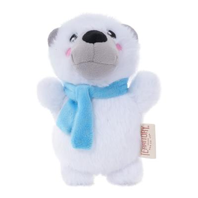 Plush Polar Bear Squeaker Toy - 7”