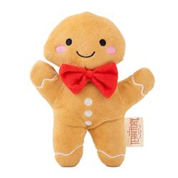 Plush Gingerbread Squeaker Toy - 7“