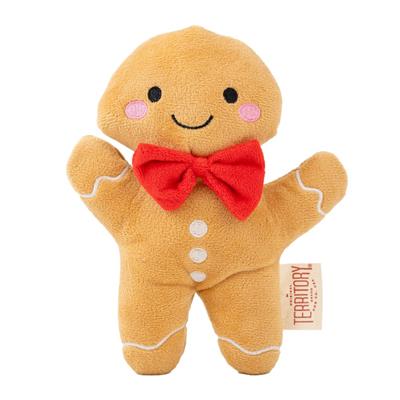 Plush Gingerbread Squeaker Toy - 7“