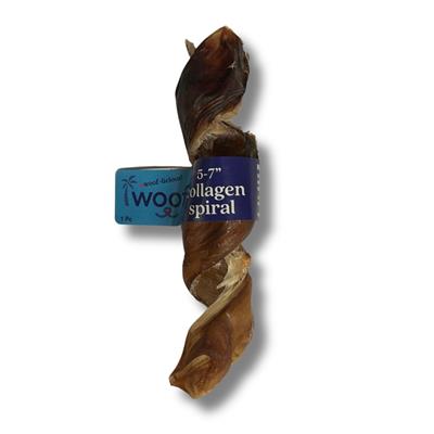 6” Spiral Beef Collagen Dog Chews – Rawhide-Free, Skin/Coat/Joint Support