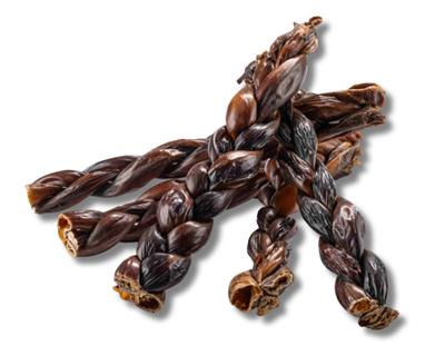 6 Inch Braided Beef Gullet Sticks for Dogs – Joint Support + Dental Chews (5ct)