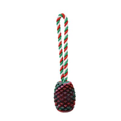 Holiday Pinecone Tug Toy - 11“