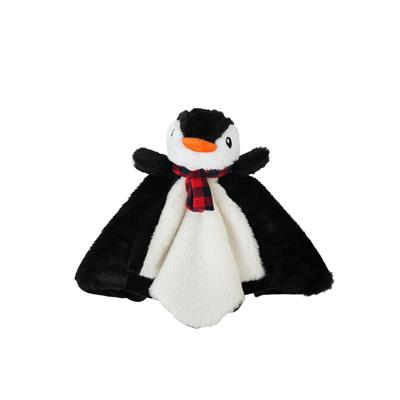 Plush Penguin Security Blanket - 11”