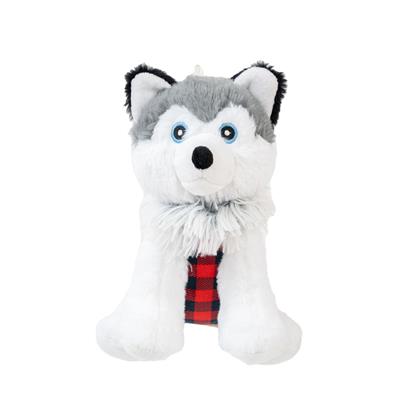 Plush Husky with Plaid Jacket - 11“