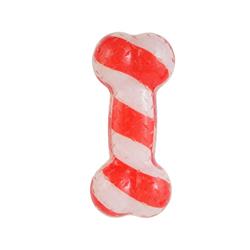 Candy Cane Squeaker Bone - 7“