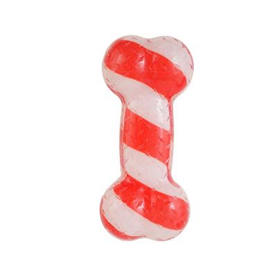 Candy Cane Squeaker Bone - 7“