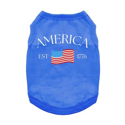 America Dog Shirt - Blue
