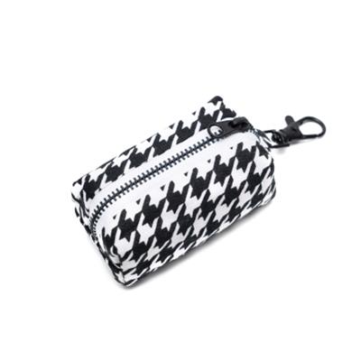 Dog Waste Bag Holders - Little Houndstooth in Black