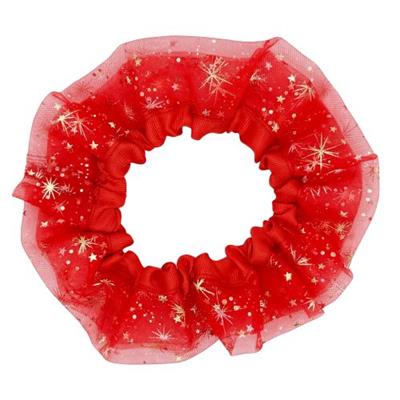 Gold Stars Tulle Scrunchie