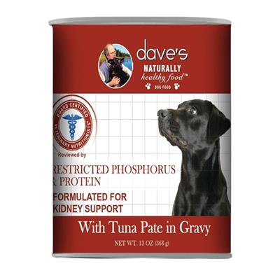 Dave's Pet Food Dog Restricted Phosphorus & Protein Diet Tuna Pate In Gravy 13.2oz. (Case of 12)