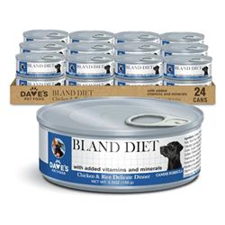 Dave's Pet Food Dog Restricted Bland Diet Chicken & Rice 5.5oz. (Case of 12)