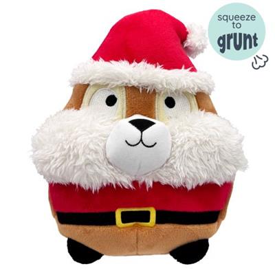 Pudgies Santa Squirrel Toy