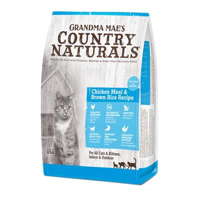 Grandma Mae's Country Naturals Cat Chicken Meal & Brown Rice Recipe 12Lbs