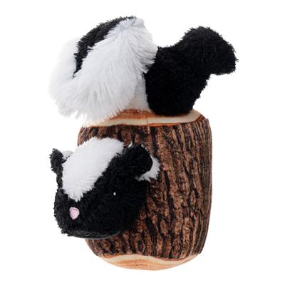 Territory Dog Plush Animated Skunk In A Log 7.1 Inches