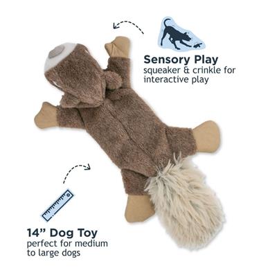 Tall Tails Dog Plush Stuffless Squirrel 16 Inches
