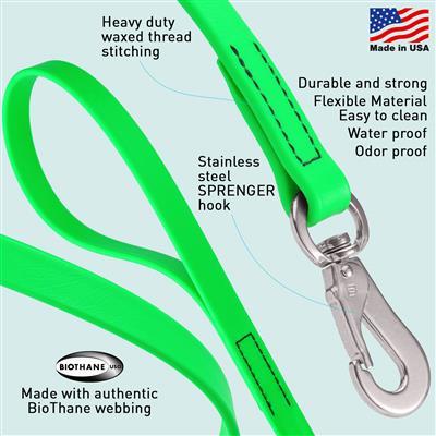 Viper Long Line Biothane Dog Leash with SPRENGER Stainless Steel Hook