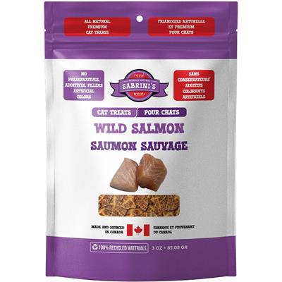 Sabrini’s Wild Salmon Cat Treats, 3oz. Bag