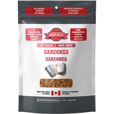 Sabrini’s Sardine Cat Treats, 3oz. Bag