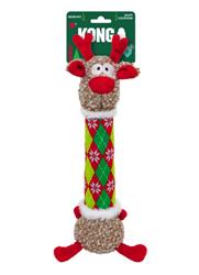 KONG Holiday Shakers Luvs Argyle Reindeer Dog Toy 1ea/MD