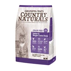 Grandma Mae's Country Naturals Grain Free Indoor & Weight Control Dry Cat Food Chicken 4lbs