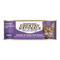 Grandma Mae's Country Naturals Grain Free Wet Cat Food Sardine & Ocean Fish 5.5oz (Case of 24)